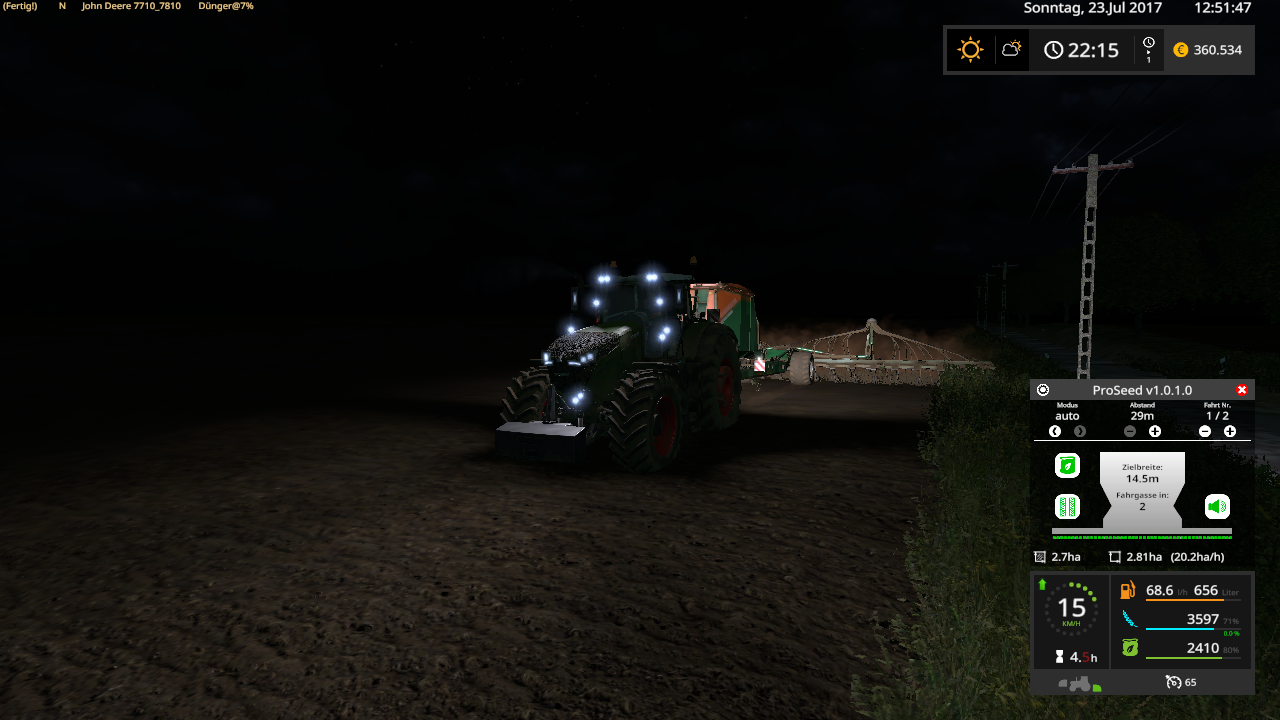 Fendt Vario 1050 beim Weizen drillen :) auf der Halle / Peissen v6