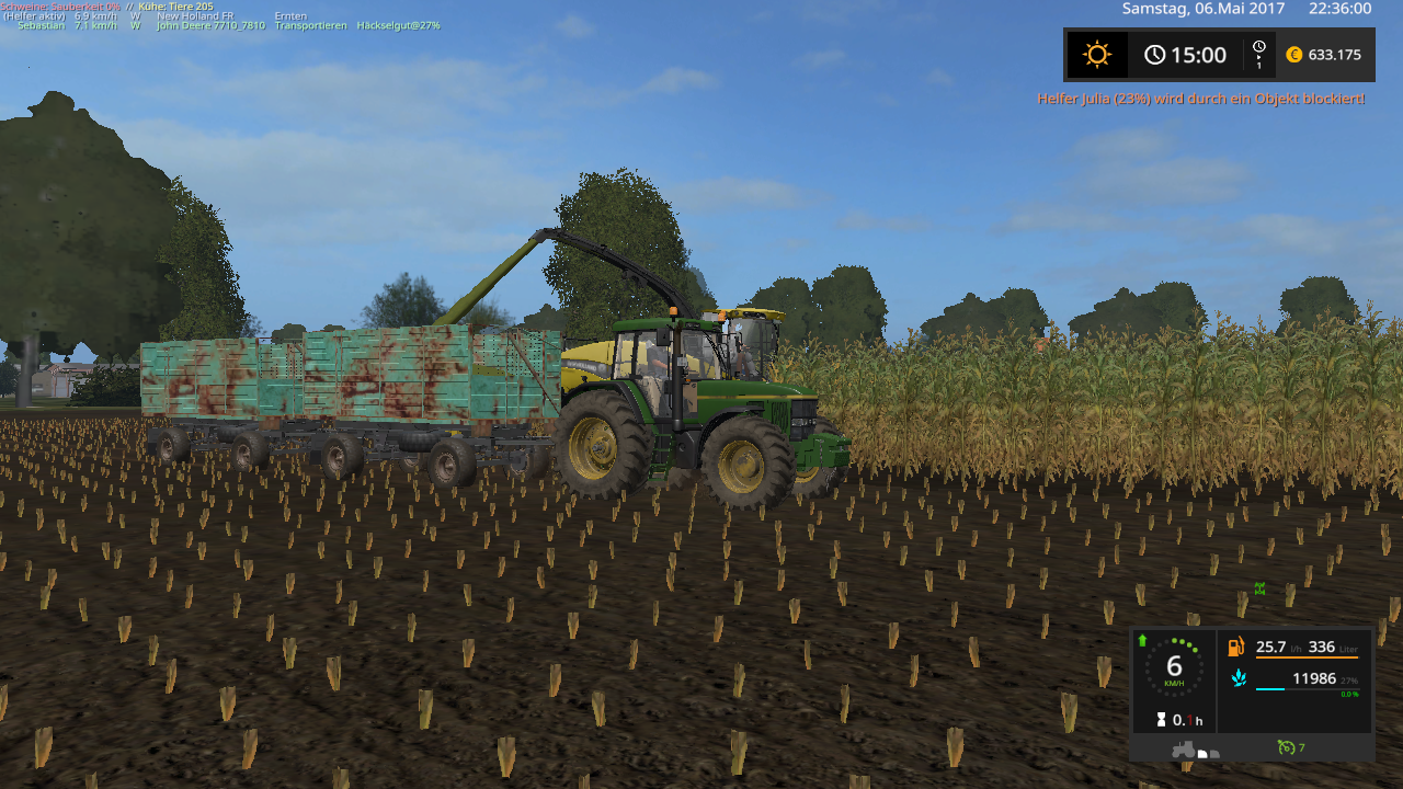 Mais fahren mit dem John Deere 7810 und HW80 SHA