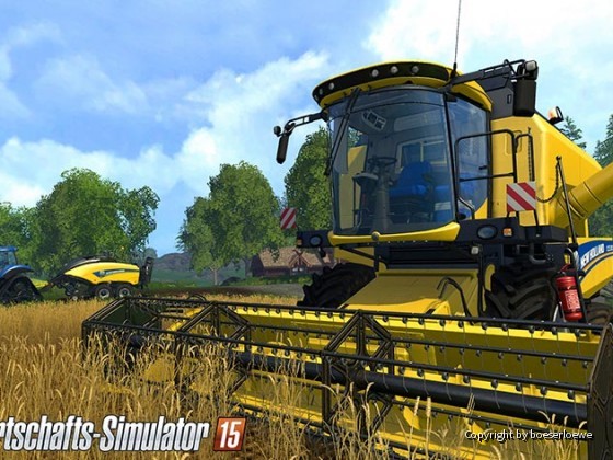 New Holland Drescher bei der Arbeit