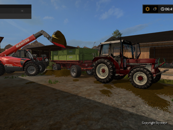silage laden mit manitou und ihc 644