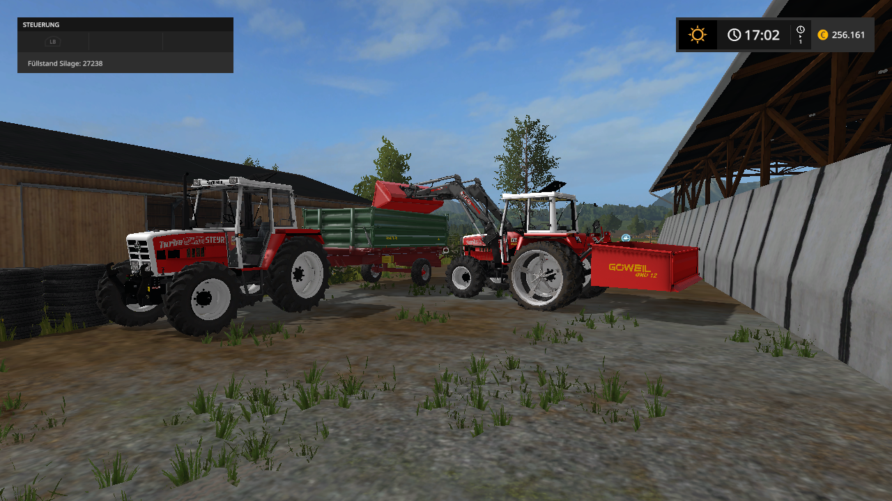 Silage aufladen mit steyr 8080 und 8090