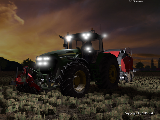 John Deere 7930 am Abend auf der Papenburg map(WIP)