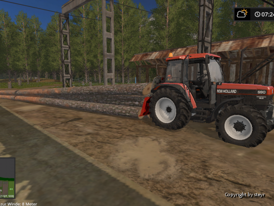 waldarbeiten mit dem new holland s90