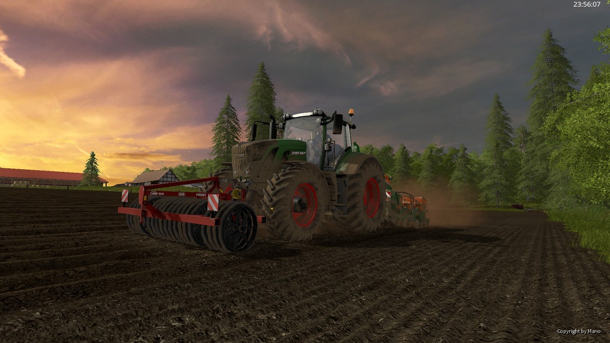 Mit dem Fendt 939 beim Mais legen