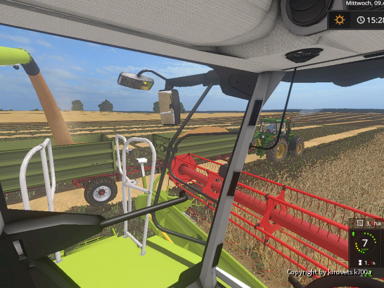 Claas Lexion 750 und John Deere 7810 in der Weizen Ernte