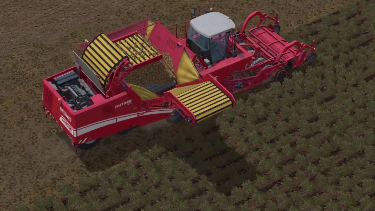 Kartoffel Ernte mit Grimme Tectron 415(Farming Simu 15)